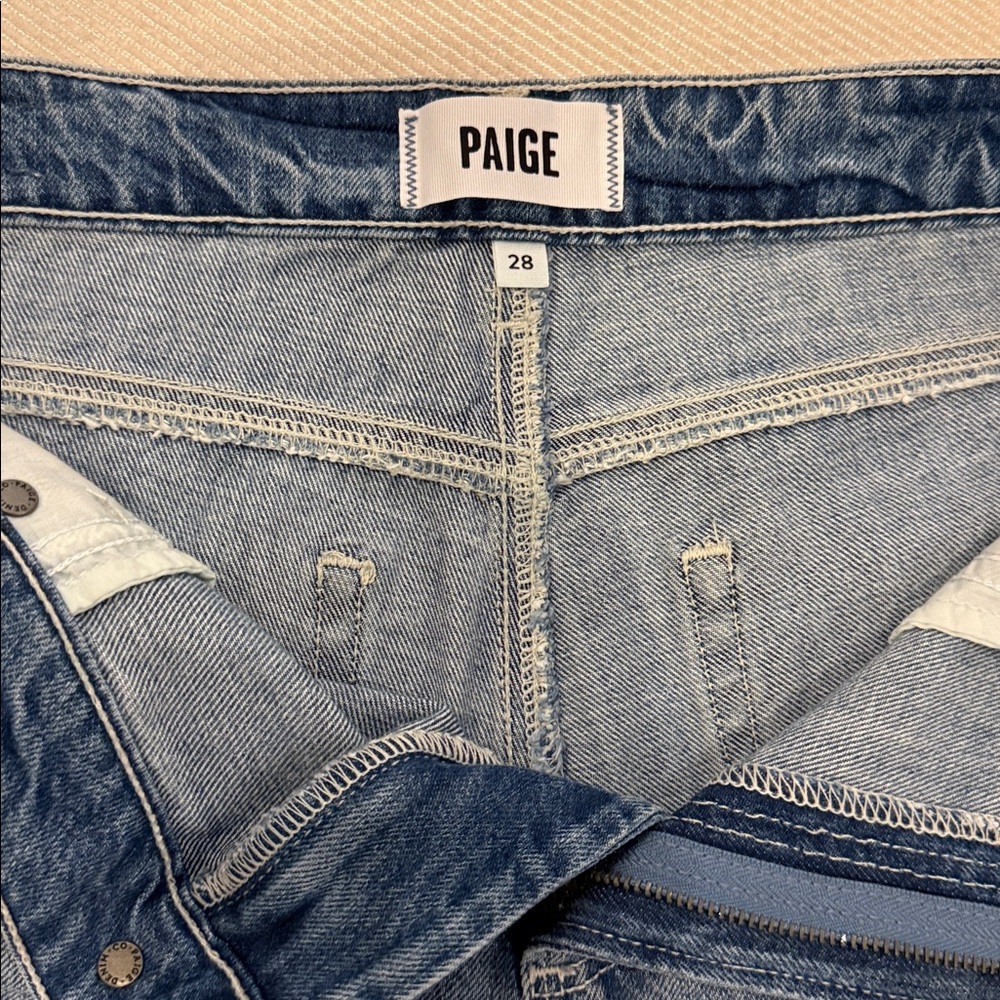 NWT PAIGE Women’s Jean Distressed Shorts-Size 28 - Picture 4 of 5